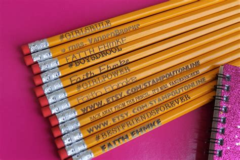 Variety Pack 12 Personalized Pencils Personalized Pencils Etsy