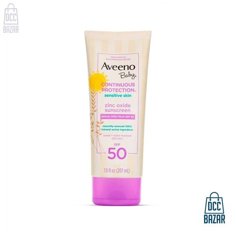 Aveeno Baby Zinc Oxide Mineral Sunscreen Lotion Spf 50 Oz