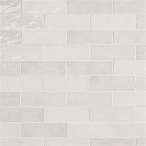 Sample Portmore White 3x8 Glazed Ceramic Wall Tile