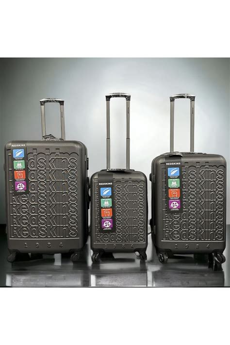 Set Of Redskins Beige Suitcases Light Solid Design Rigid Very