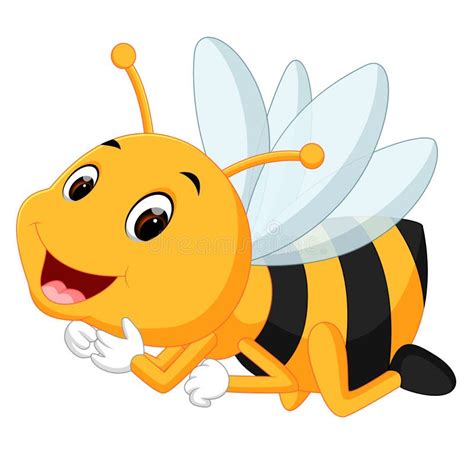 Cute Bee Cartoon Waving Stock Vector Illustration Of Nature 33231248