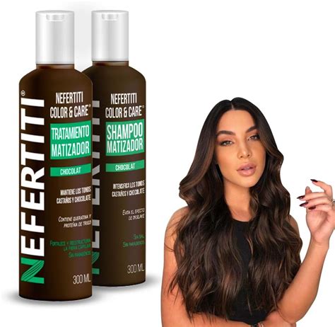 Kit Shampoo Matizador Chocolat Nefertiti Sin Sales Ni Parabenos Y