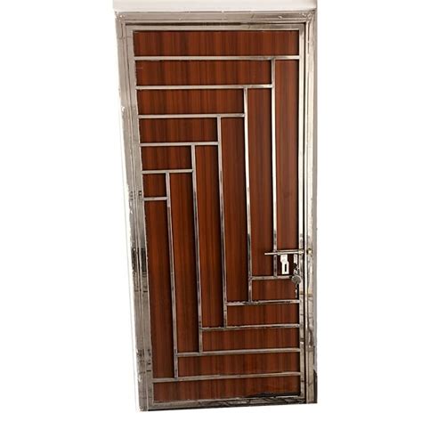 Polished Stainless Steel Single Door For Home Thickness 10mm In