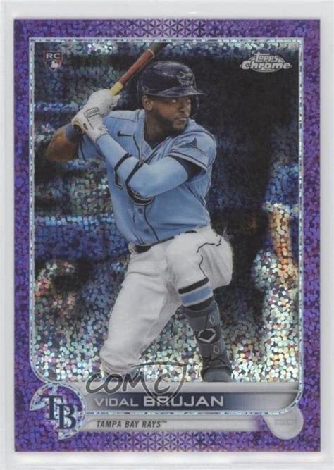 2022 Topps Chrome Purple Speckle Refractor 134 Vidal Brujan 299 Rc