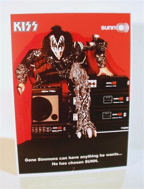 Kiss Gene Simmons Sunn Amplifiers Ad Stand Up Display By Kiss76