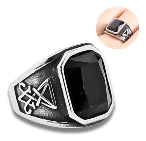 Anillo Cl Sico Para Hombre Y Mujer Con Piedra Sigilo Lucifer