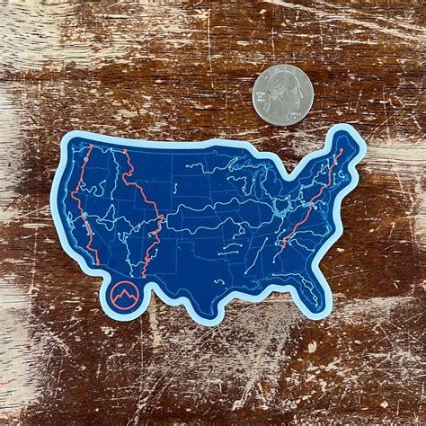 Blueprint Long Trail Map Sticker – The Trek