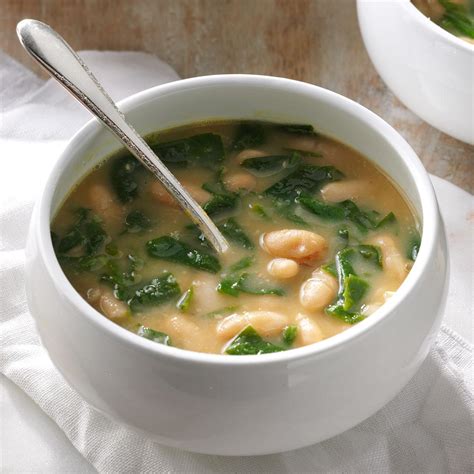 Spinach And White Bean Soup Recipe Taste Of Home