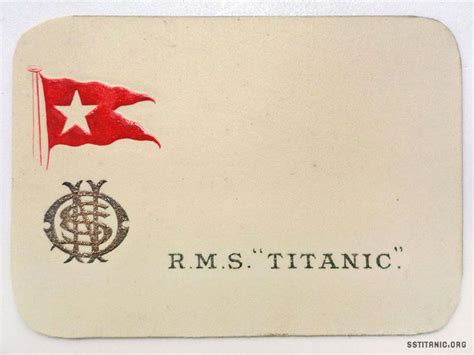 RMS Titanic First Class Menu Card (1912) | Titanic, Rms titanic, Rms