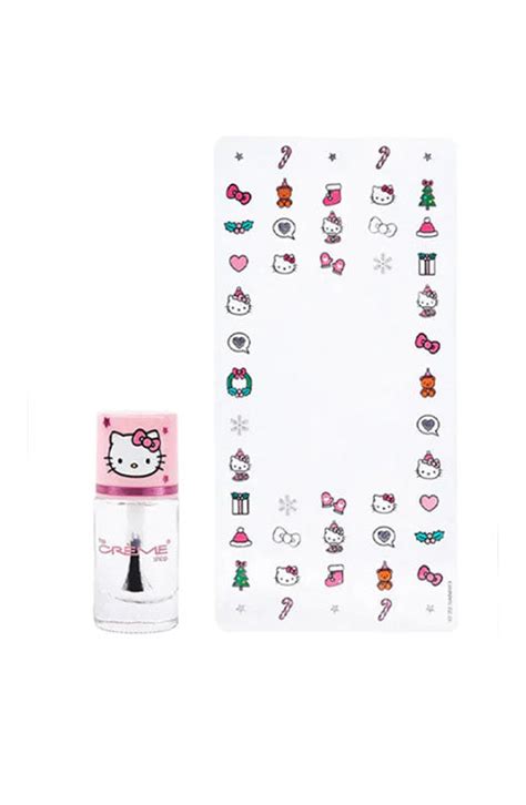 The Creme Shop X Hello Kitty Holiday Manicure Set Nail Decals And Clear Polish Palace Beauty