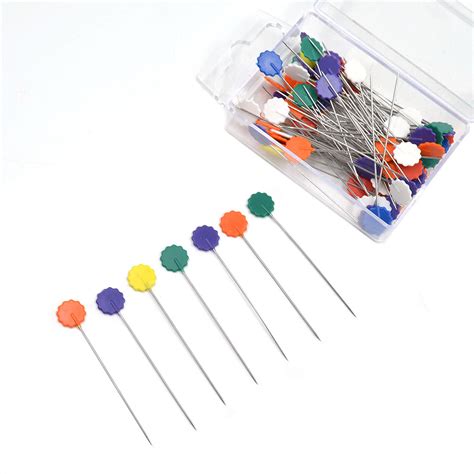 100x Patchwork Pins Flower Button Head Pins Diy Quilting Tool Sewing