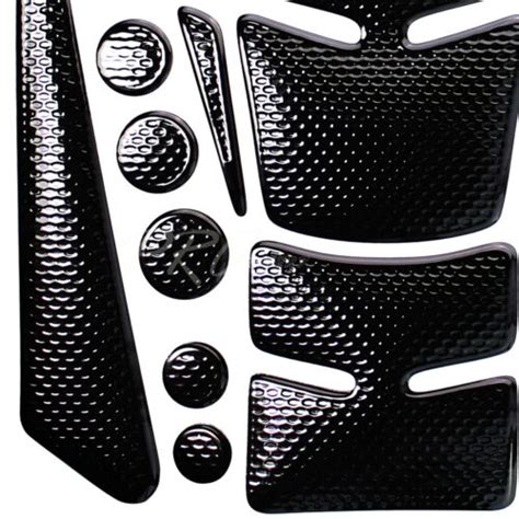 D Perforated Black Tank Pad Fuel Gas Cap Cover Kit Cbr Rr