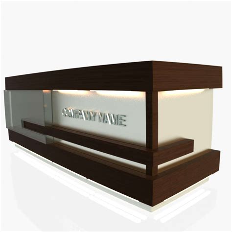 Reception Desk Free D Model By Akerstudio