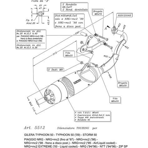 Ligne Compl Te Leovince Touring Acier Piaggio Nrg Ntt Typhoon