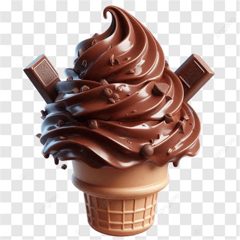 Chocolate Ice Cream Cone With Cherry On Top Chocolate Ice Cream Cone