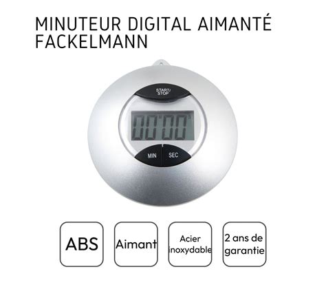 Minuteur Digital De Cuisine Aimant Avec Pile Incluse Basic Toute L