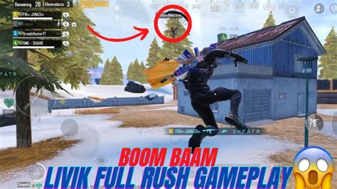 Pubg Livik Full Rush Gameplay Full Boom Baam Gameplay Pubg Mobile