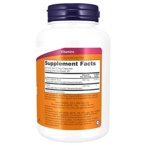 Now Foods Niacin Flush Free Mg Double Strength Capsules