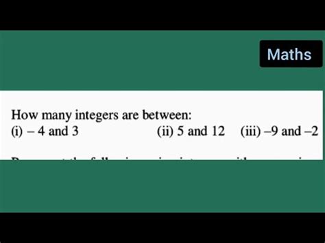 How Many Integers Are Between I And Ii And Iii And