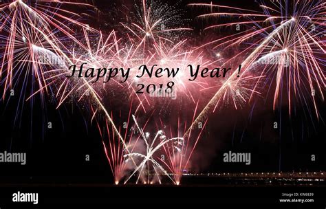 Happy New Year. Fireworks; Fireworks spectacular Stock Photo - Alamy