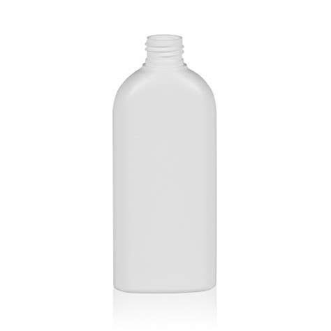 Basic Oval PE Flessen 200 Ml Ovale Witte HDPE Fles 24 410