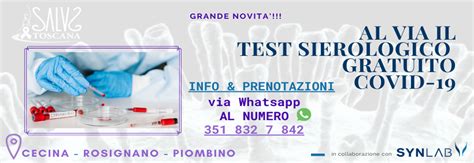 Test Sierologico Gratuito Del Covid Salus Toscana