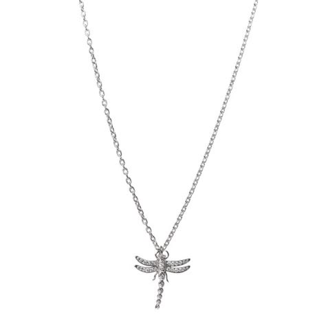 TIFFANY Platinum Diamond Dragonfly Pendant Necklace 469941