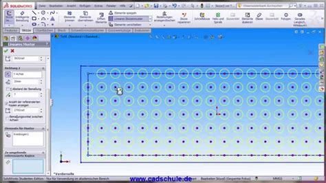 Solidworks Deutsch Tutorial Grundlagen Lineares Skizzenmuster