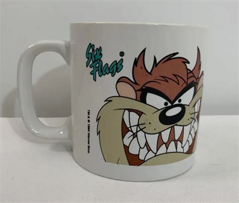 TAZ VINTAGE 1994 Six Flags Looney Tunes Tasmanian Devil Mug Warner Bros