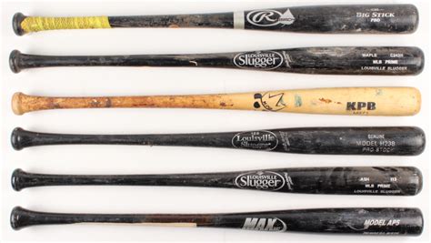 Lot of (6) Assorted Game-Used Baseball Bats | Pristine Auction