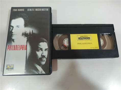 Philadelphia Tom Hanks Denzel Washington Flags Vhs Tape Spanish T