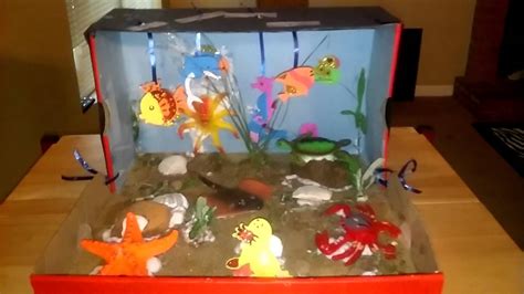 Ocean Habitat Project For Kids With Shoebox