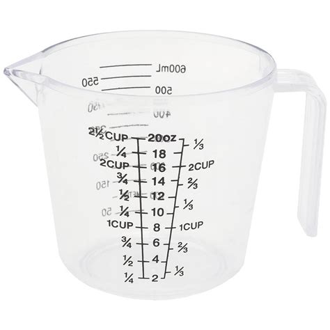 Double Sided Graduated Plastic Measuring Cup With Graduated Measuring