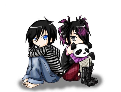 Emo Chibi Girl Emo Chibi Bf And Gf By Sadstarz On Deviantart This Is