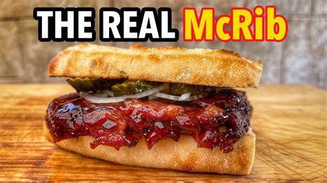 How To Make A Mcrib Using Real Smoked Pork Ribs Youtube