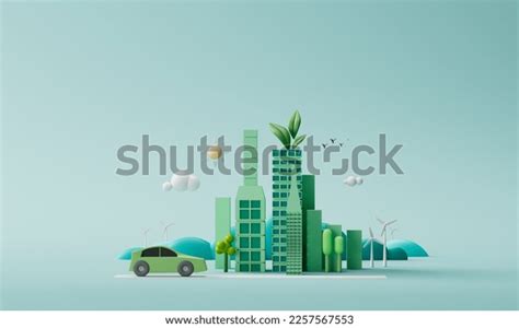 Green City Background 3d Illustration Stock Illustration 2257567553 | Shutterstock