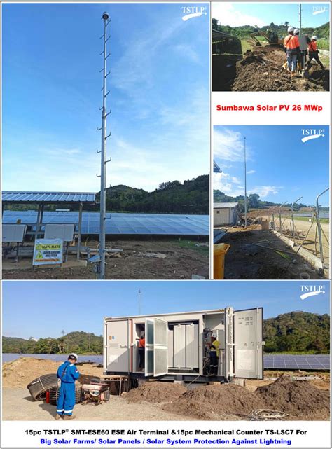 Tstlp Ese Lightning Protection For Solar Panels Solar Plant Solar Farms Iso 9001 2015 Q M