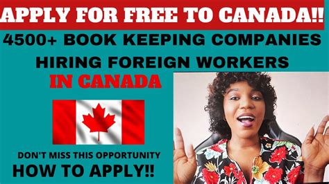 Apply To Canada For Free Book Keeping Companies Hiring Foreign