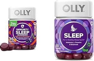 Amazon OLLY Sleep Immunity Melatonin Gummy With Elderberry