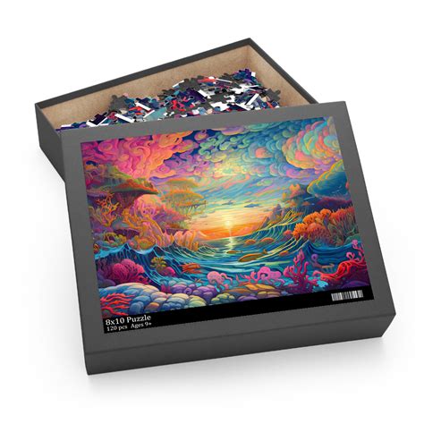 Jigsaw Puzzle Psychedelic Art Puzzle Trippy Artwork Puzzle Custom