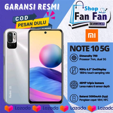 REDMI NOTE 10 5G GARANSI RESMI Dimensity 700 Prosesor 7nm Dengan Dual