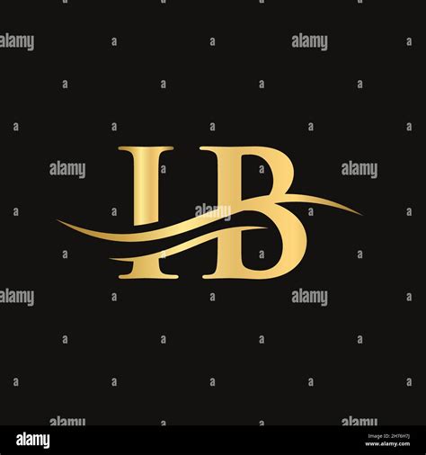 Creative Ib Letter With Luxury Concept Modern Ib Logo Design For