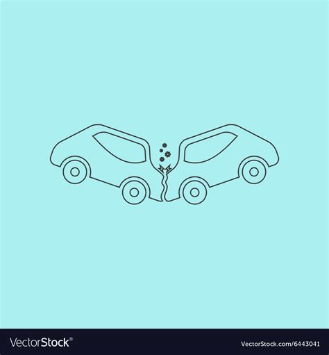 Car Crash And Accidents Icon Royalty Free Vector Image