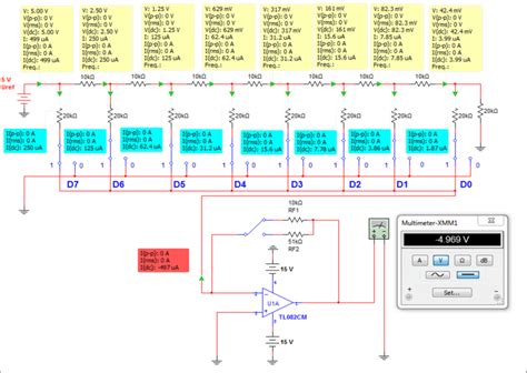 simulation scheme  dac  summiation  currents  multisim