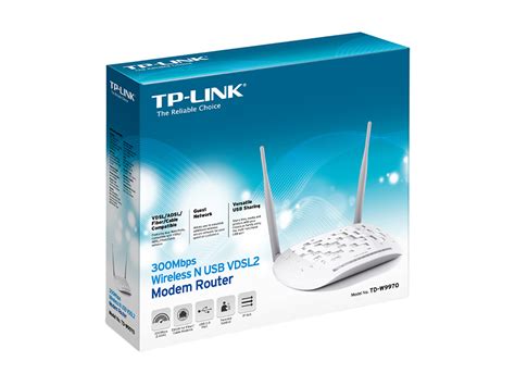 MÓdem Router Tp Link Td W9970 Vdsl2 Usb N 300mbps 2ant Comercial