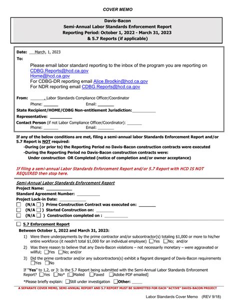 2023 California Davis Bacon Semi Annual Labor Standards Enforcement