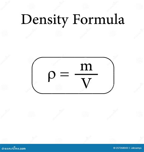 The Density Formula in Chemistry Stock Vector - Illustration of ...