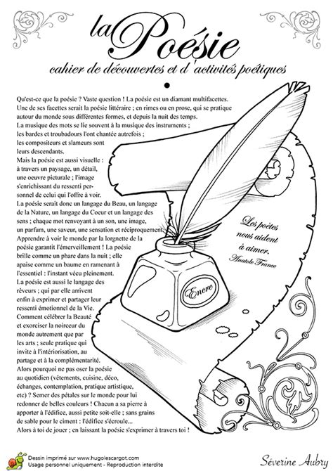 Page 13 Sur 13 Sur Poesie Poèmes Français Coloriage