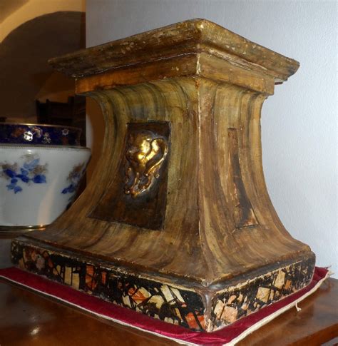 Proantic Socle En Bois Polychrome Xviiie Si Cle