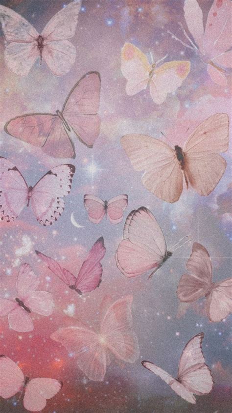 Cute Aesthetic Pink Butterfly Wallpapers Wallpaper Cave Pink Wallpaper